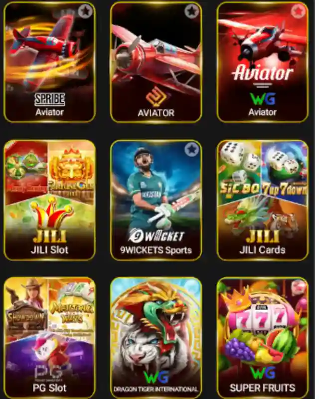 Bet 877 game interface and game veriety