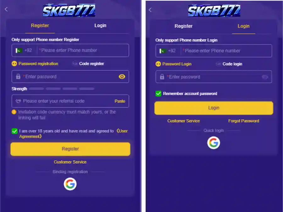 SKGB77 game registration process