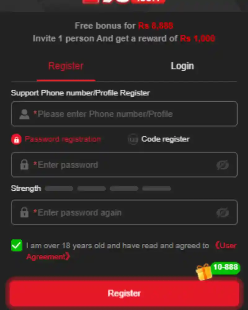 R98 game Registration