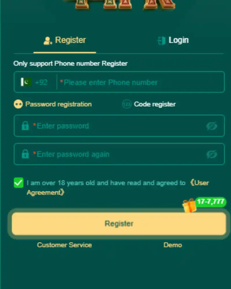 444PK game registration