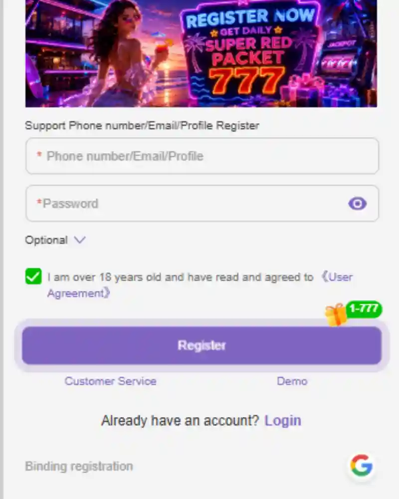Hi3009 game Registration